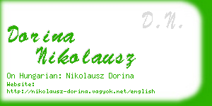 dorina nikolausz business card